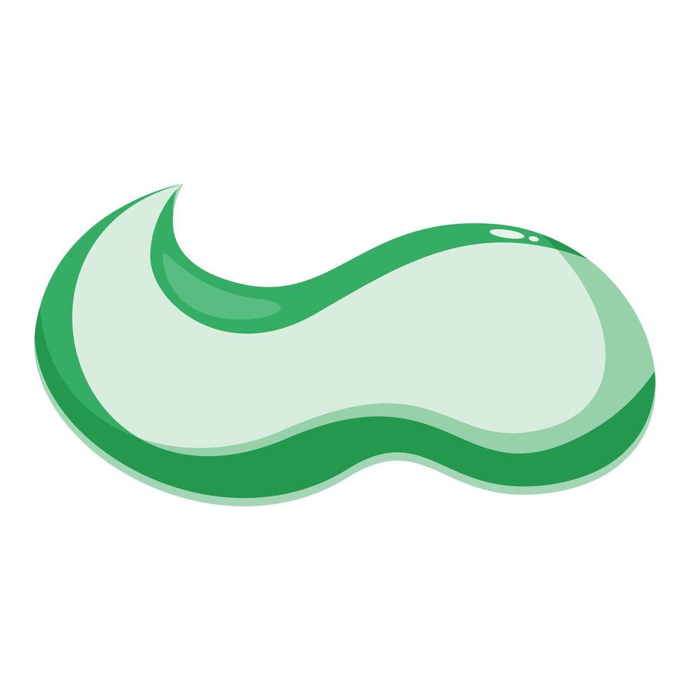 Green gel or cream smear is flowing forming a blob vector