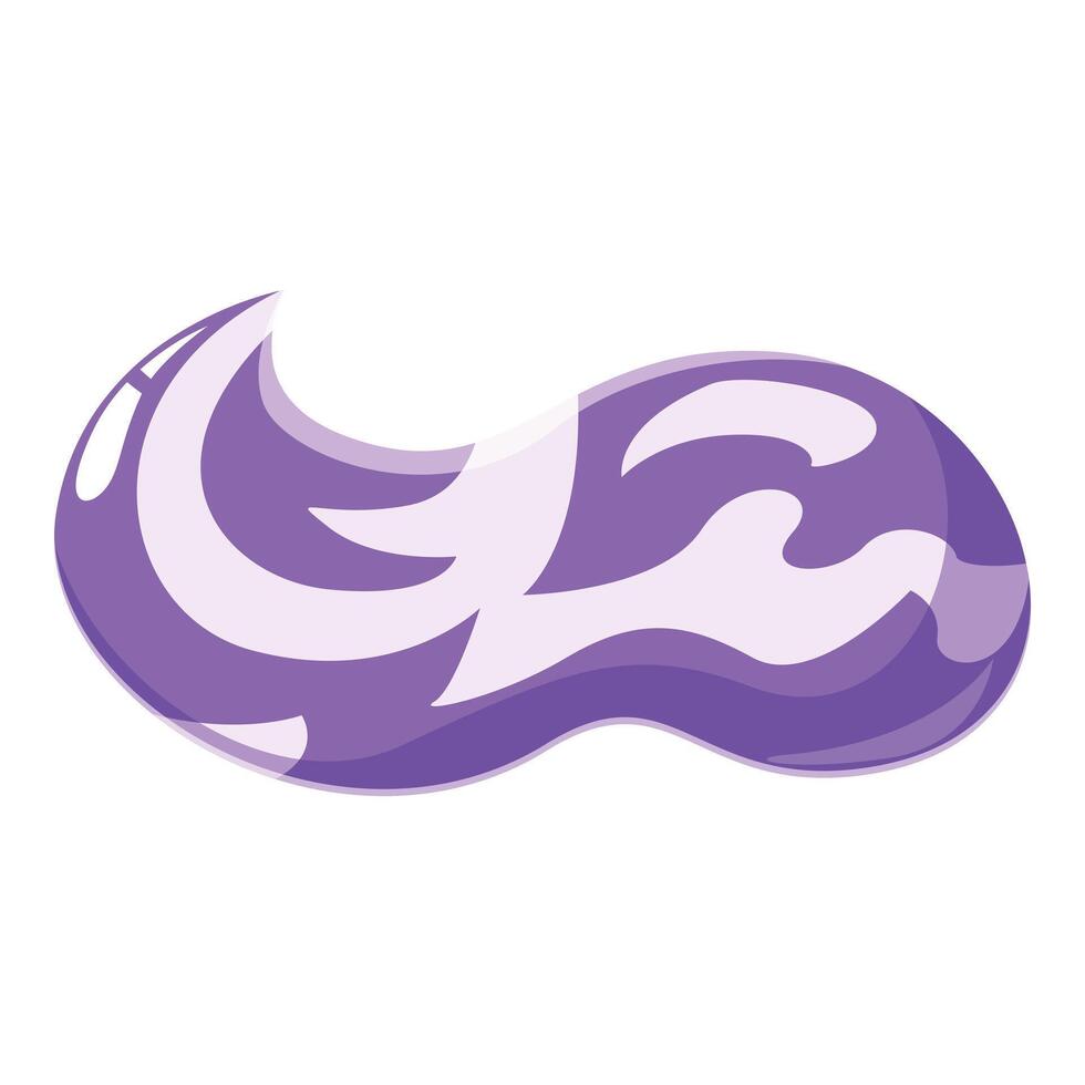 Purple slime blob splashing with white swirls vector