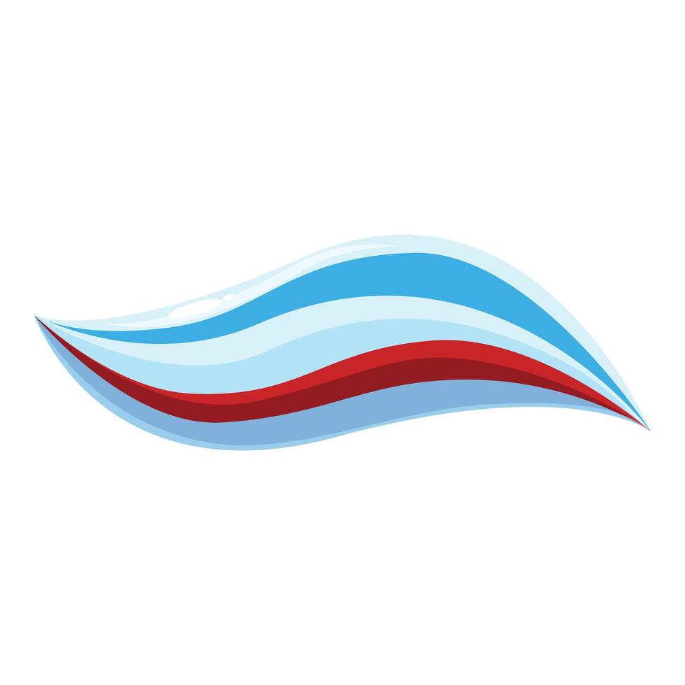 Striped toothpaste being squeezed from tube vector