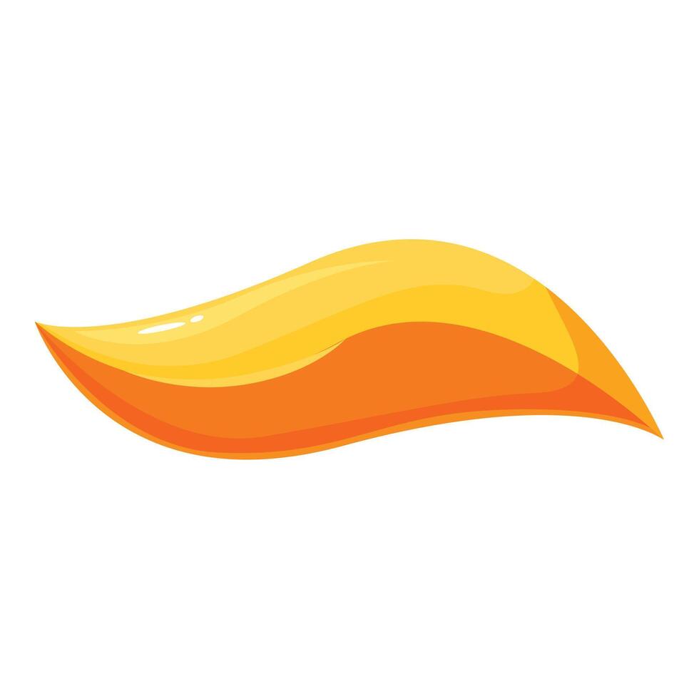 Orange liquid splashing upwards in wavy shape vector