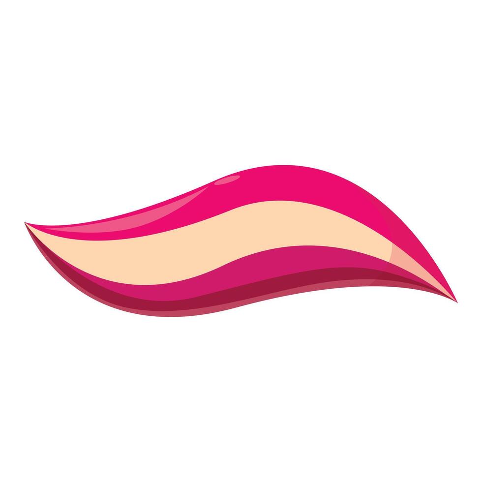 Bright pink and beige abstract shape waving and flowing vector