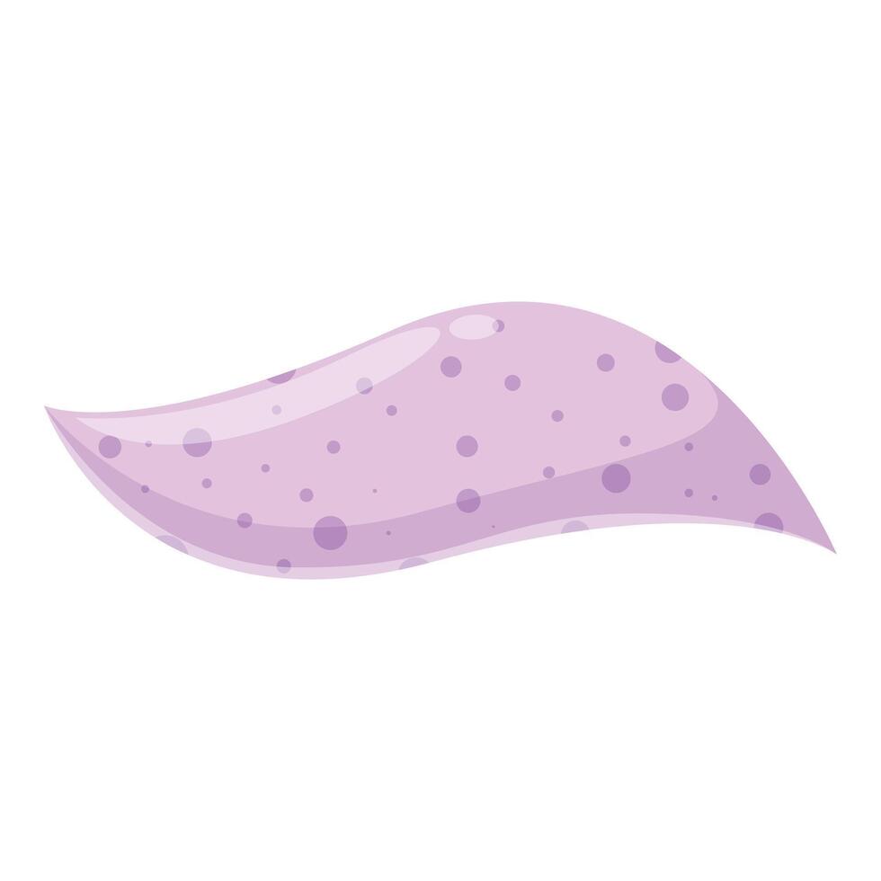 Purple cosmetic cream smear with bubbles isolated on white background vector
