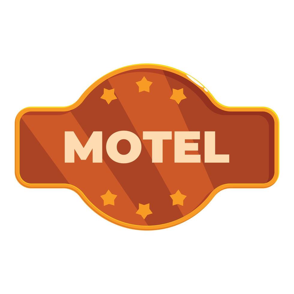 Motel sign with five stars is announcing a place to sleep vector