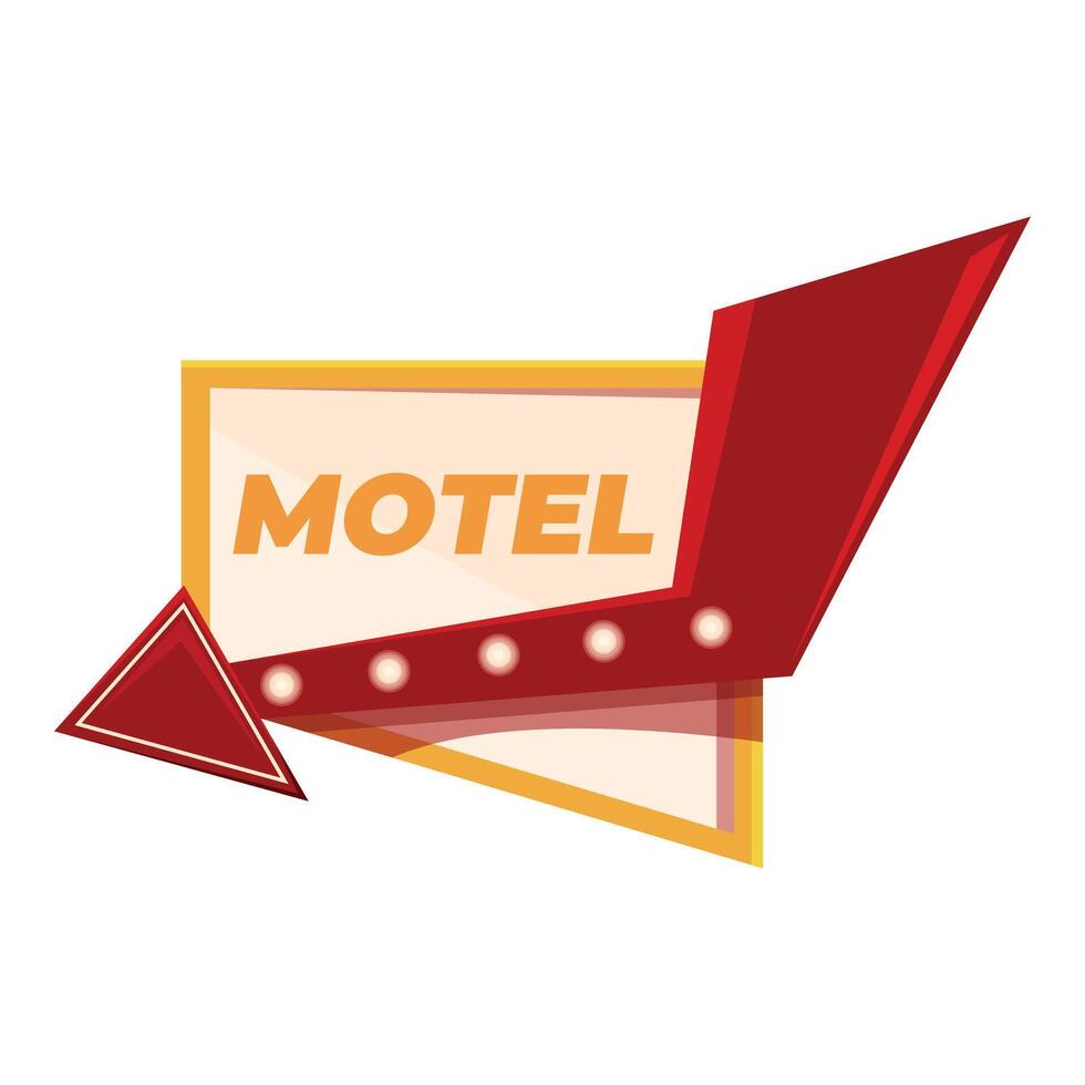 Vintage neon sign indicating a motel for tired travelers vector