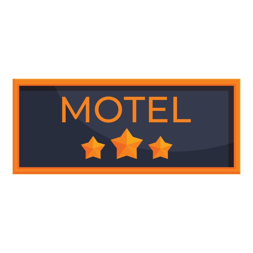 Three star motel sign indicating quality lodging vector