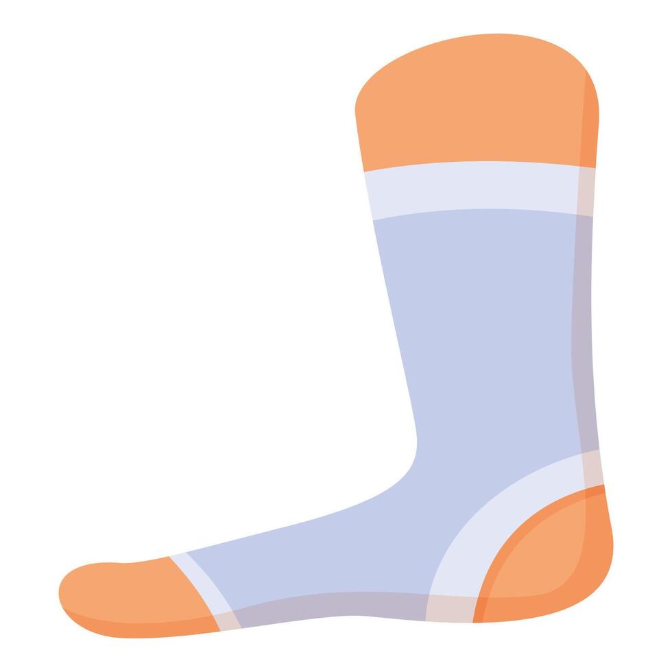 Orthopedic sock providing support and compression for foot vector