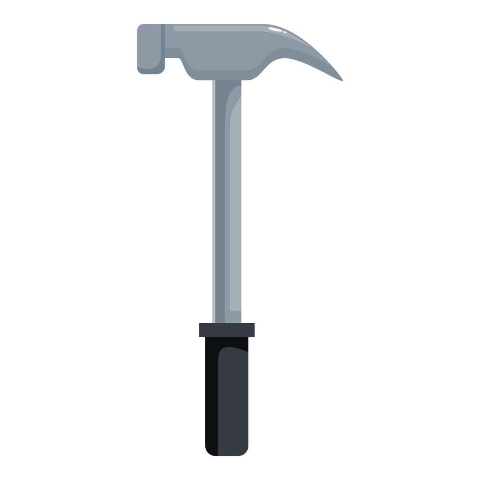 Claw hammer standing with black handle illustration vector