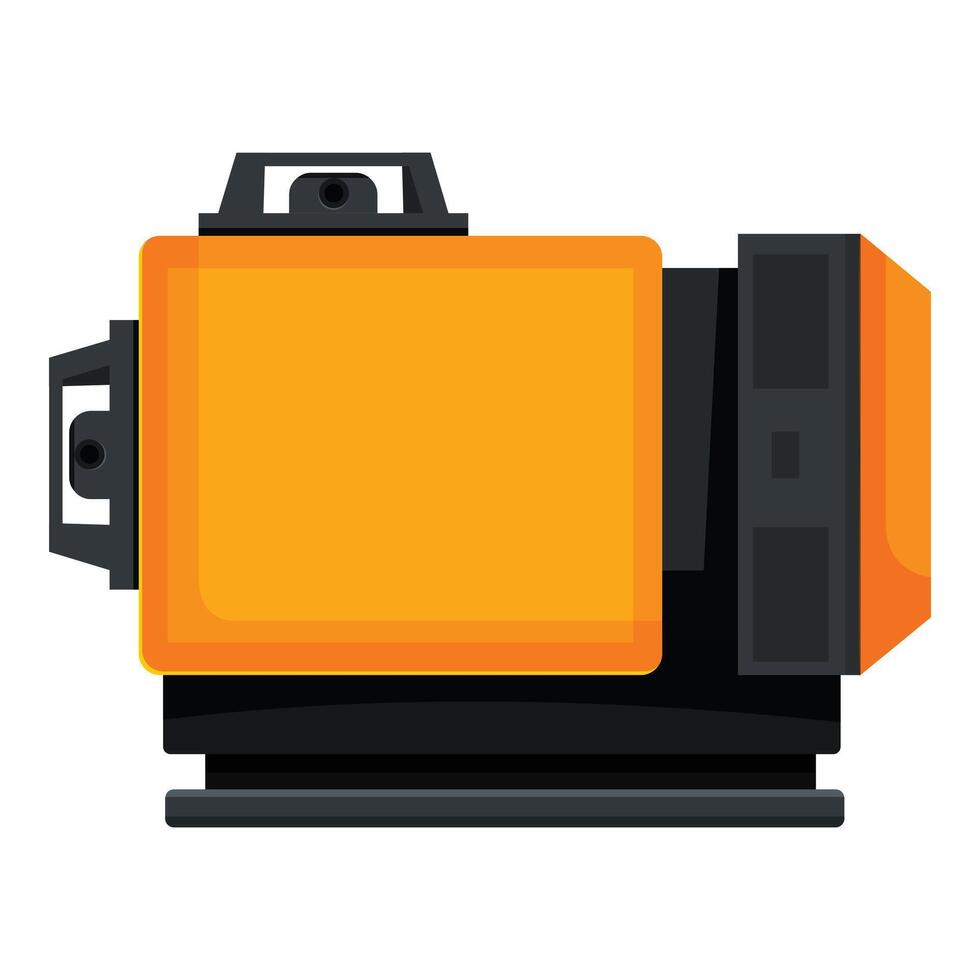 Rotary laser level standing on tripod for accurate measurement vector