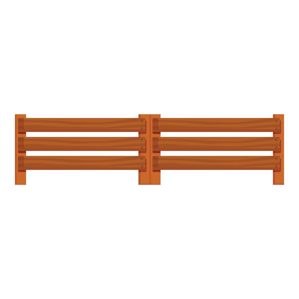 Wooden fence creating a barrier on white background vector