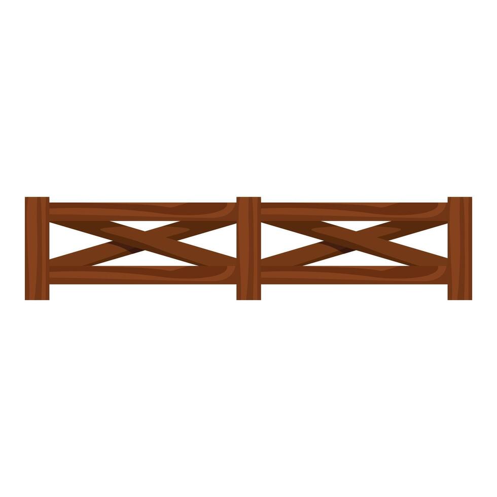 Wooden fence separating providing security and privacy vector