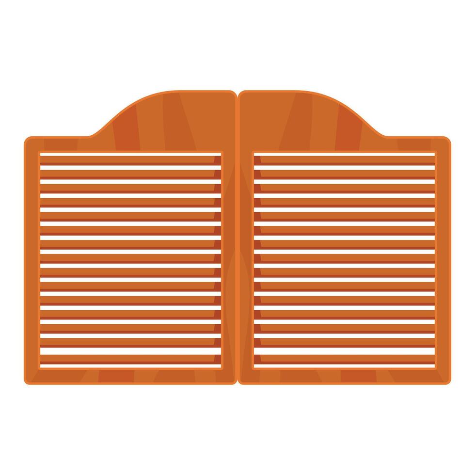 Wooden saloon swing doors providing western saloon access vector