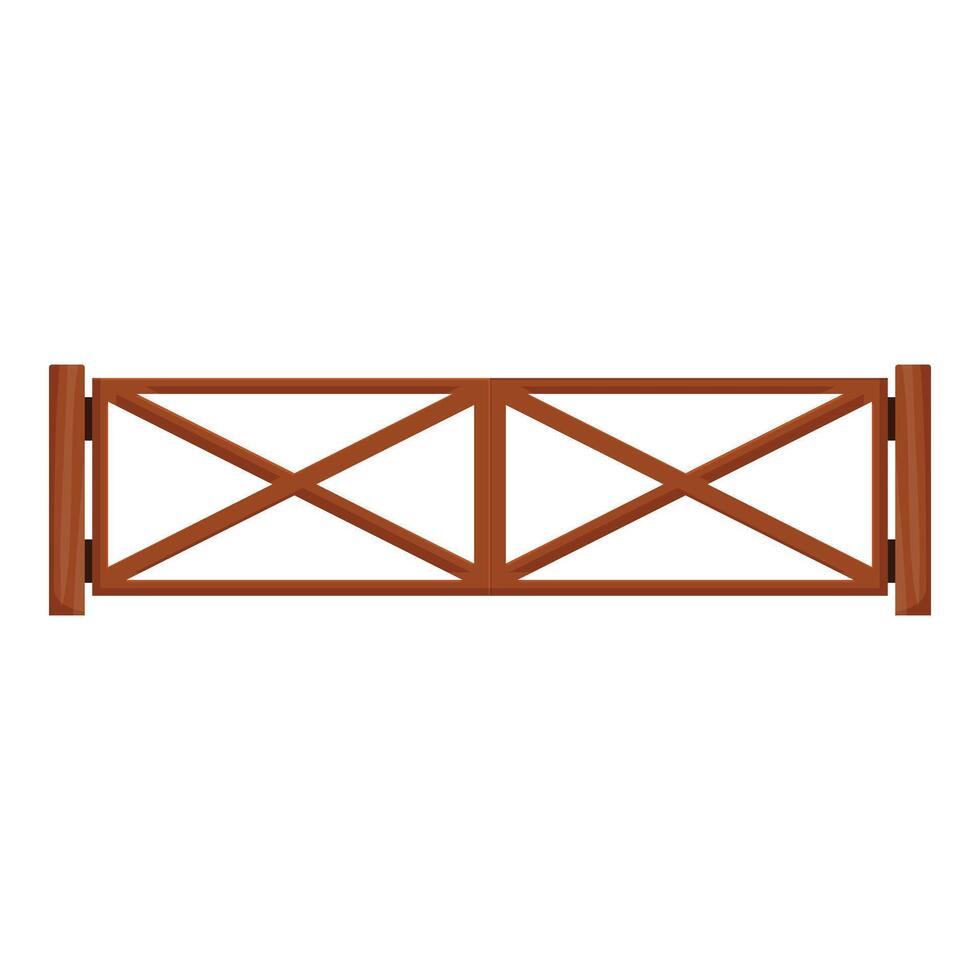Brown wooden fence protecting property entrance vector