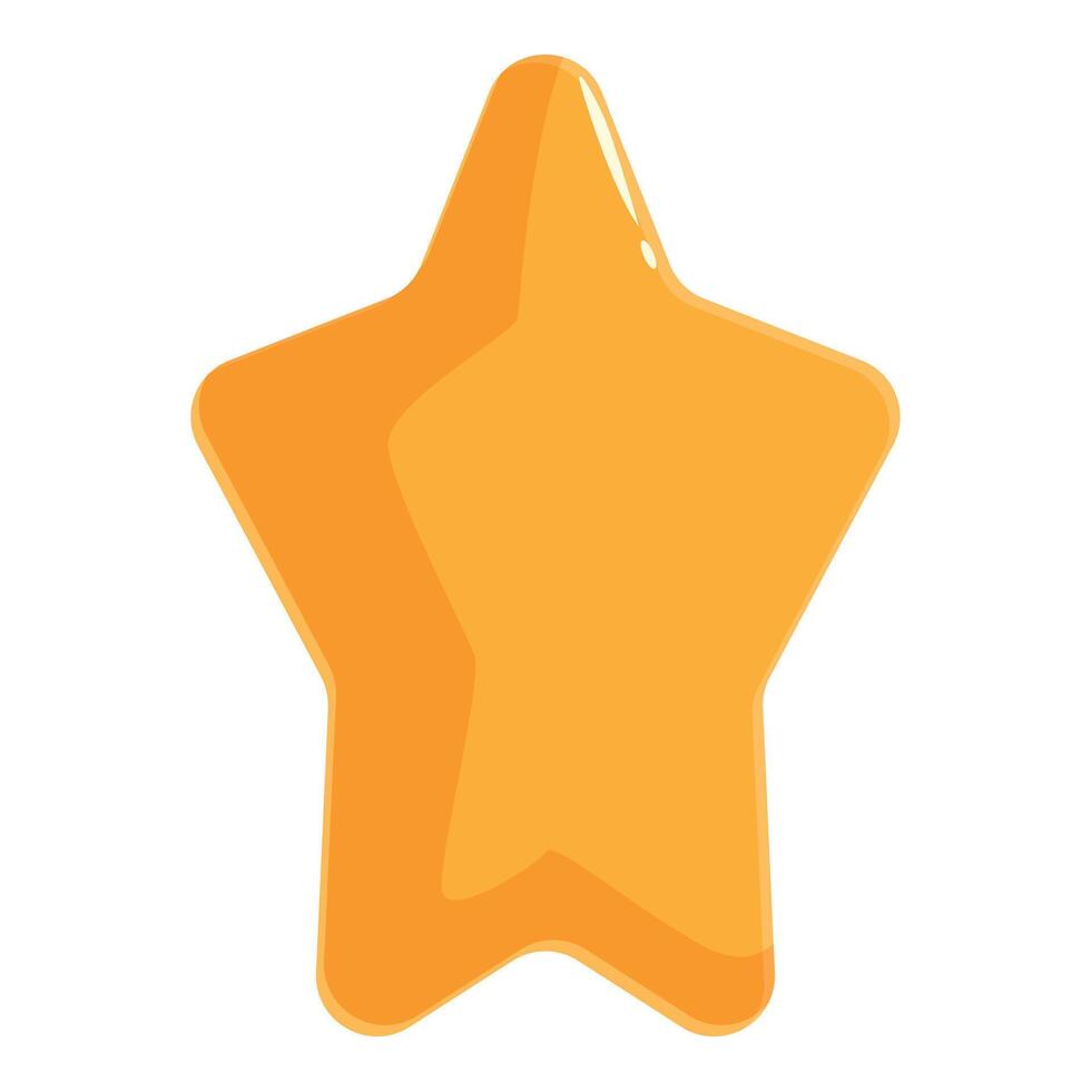Single shiny orange star shining brightly vector