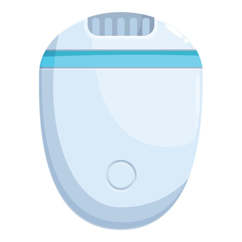 Modern electric epilator removing body hair, beauty gadget icon vector
