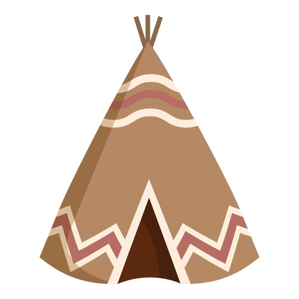 Native american teepee standing tall with intricate patterns vector