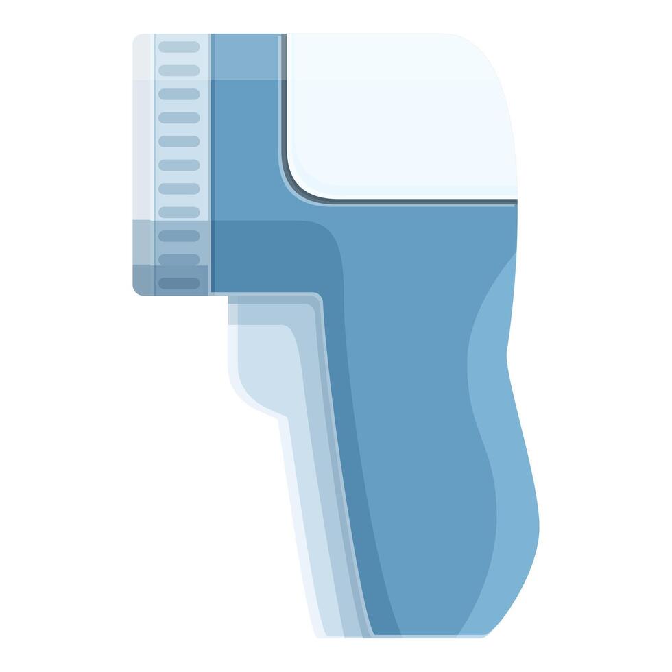 Modern electric lint remover removing dust from fabric vector