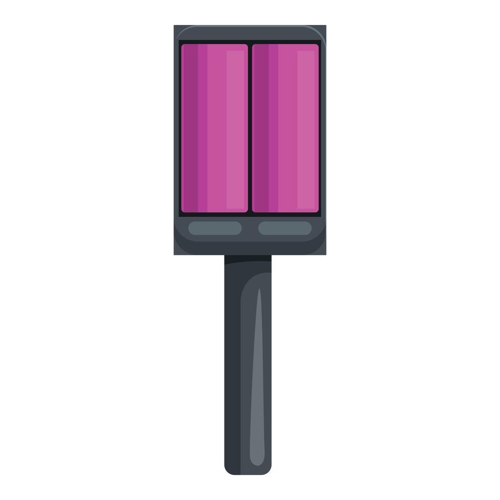 Modern street lamp standing with purple light emitting vector