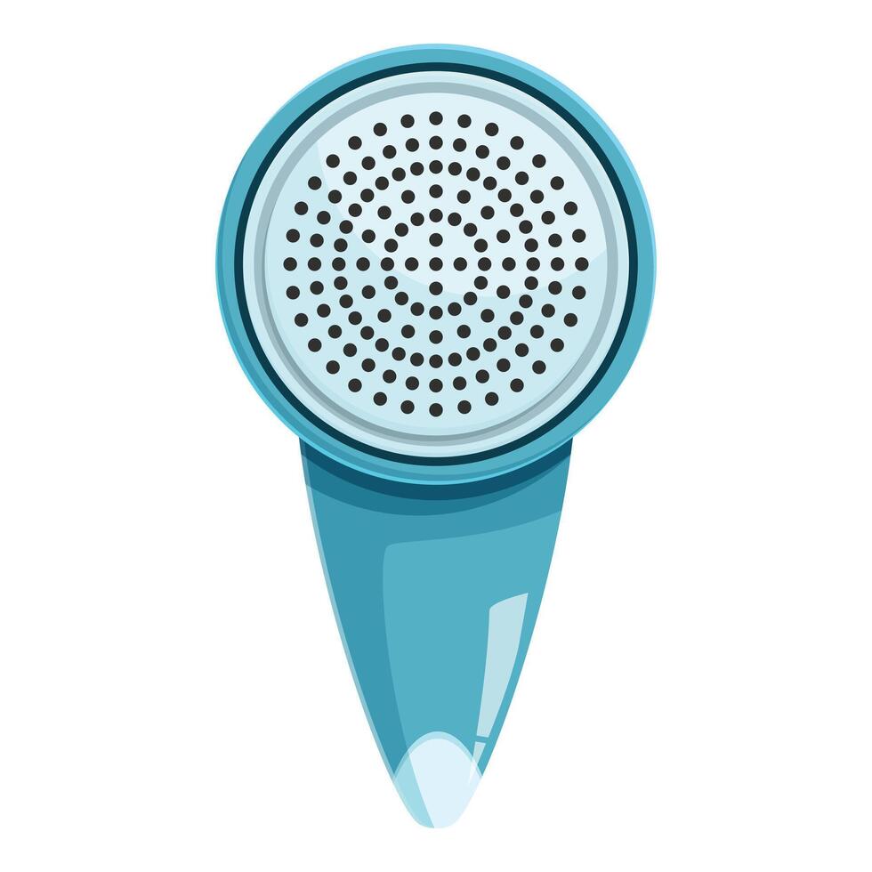 Modern electric clothes fabric shaver showing metal grill for lint removal vector