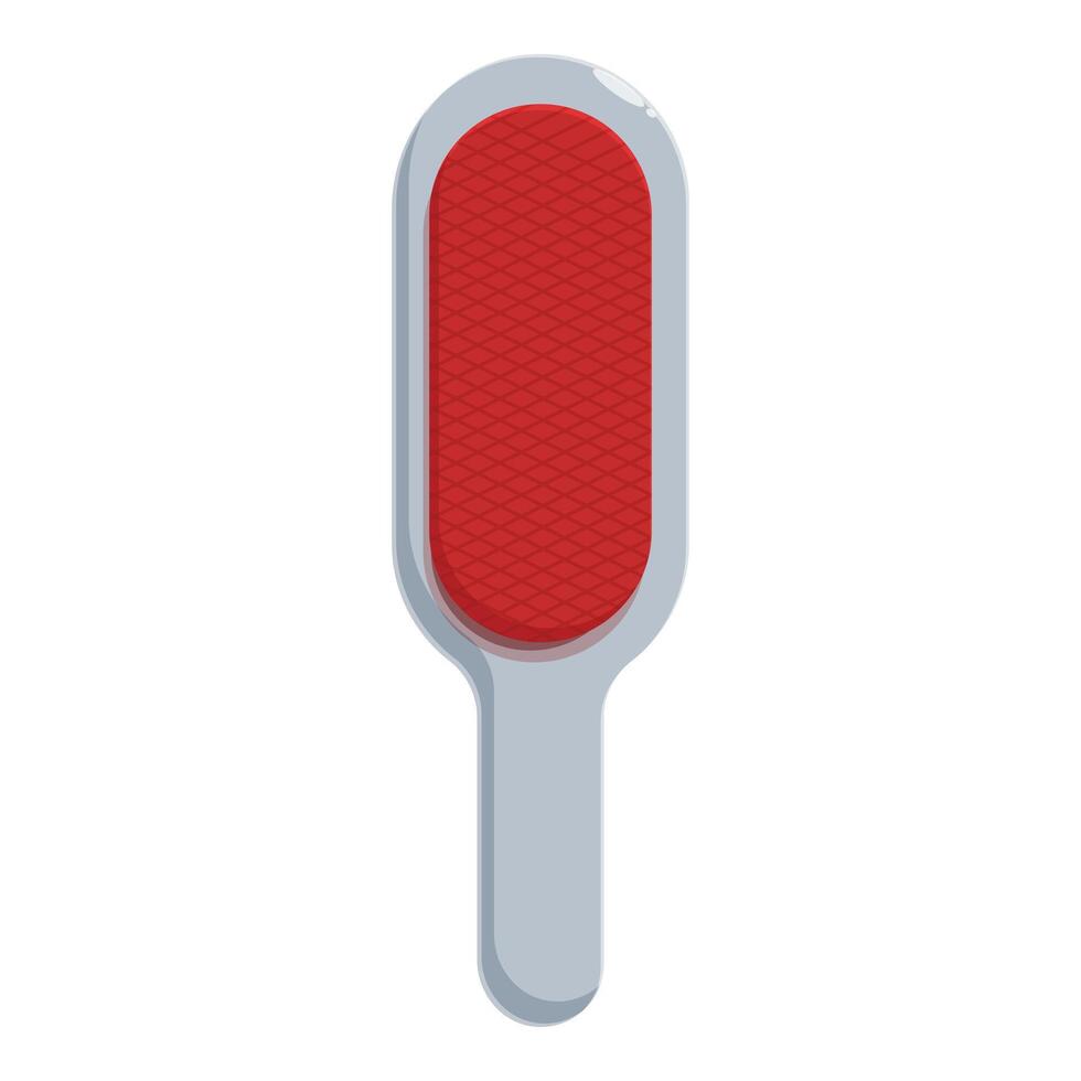 Pumice stone with handle for scrubbing feet with red file side view vector
