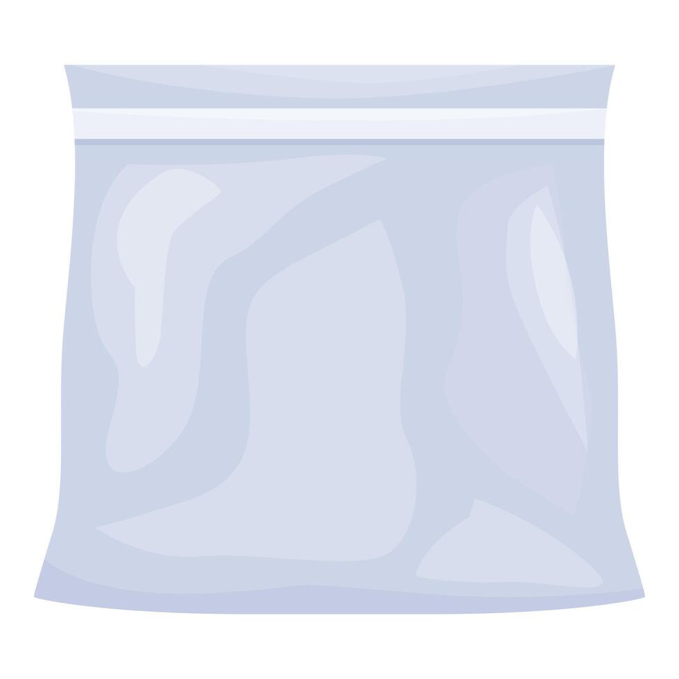 Realistic empty plastic pouch bag with zipper packaging storing vector