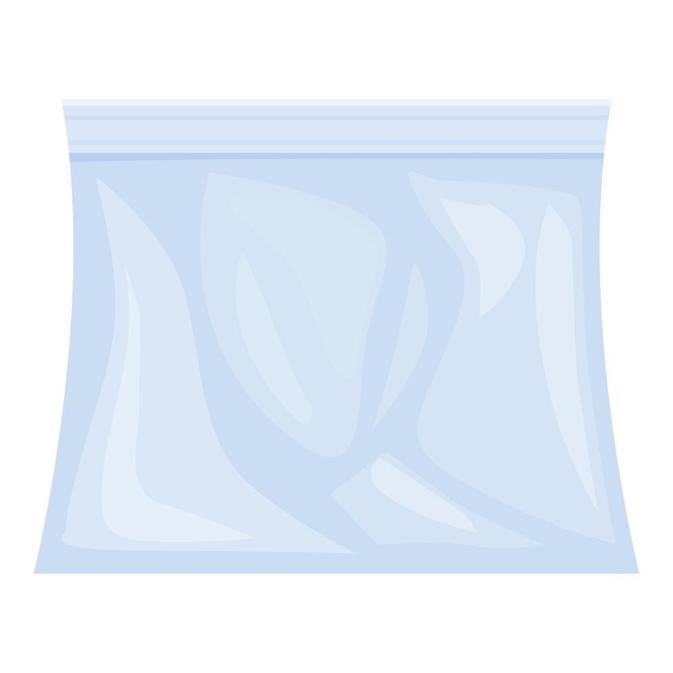 Realistic blue plastic zipper bag isolated on white background vector