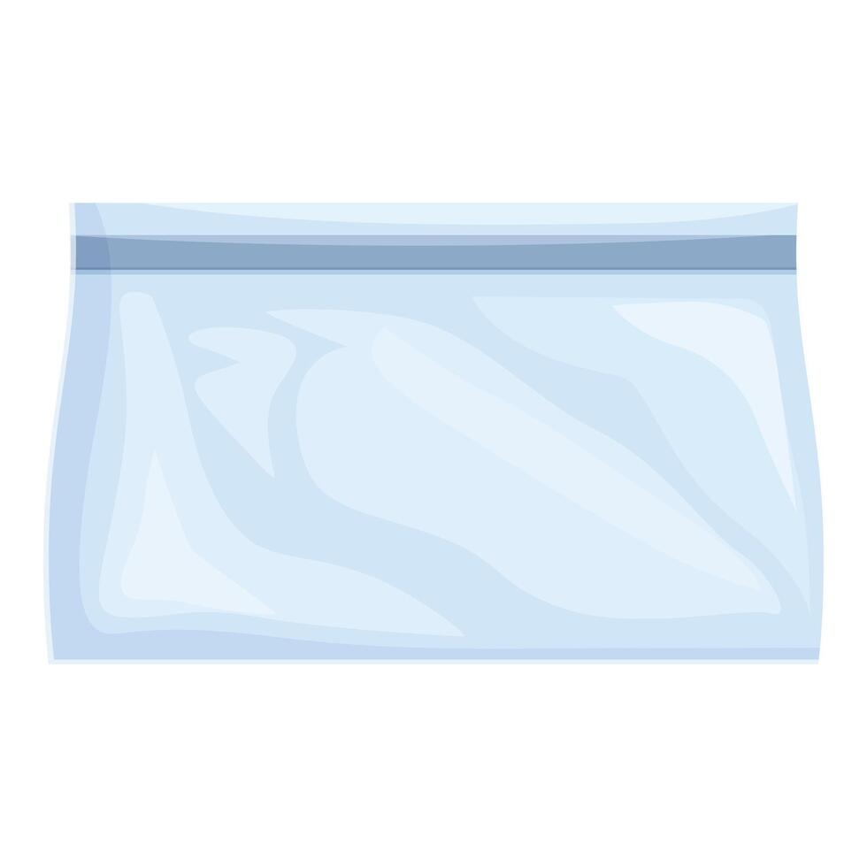 Realistic empty plastic zipper bag isolated on white background vector