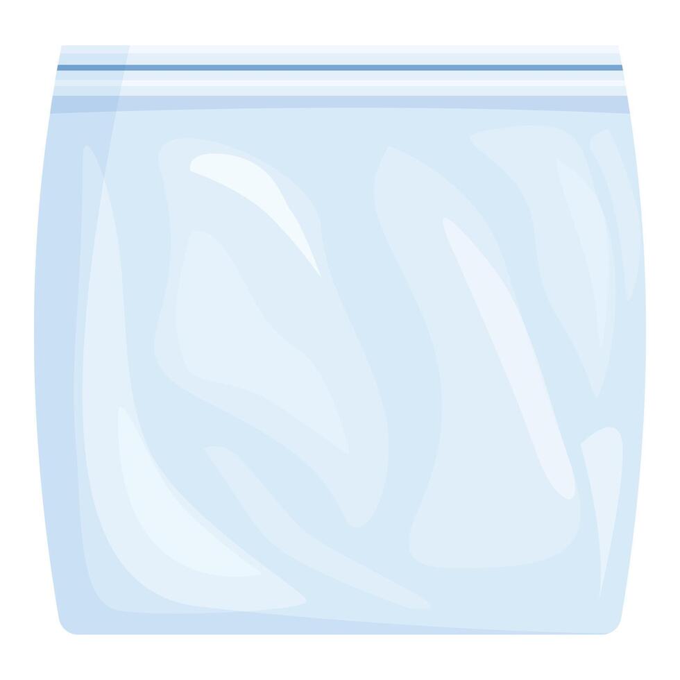 Realistic empty plastic zipper bag is waiting to be filled vector