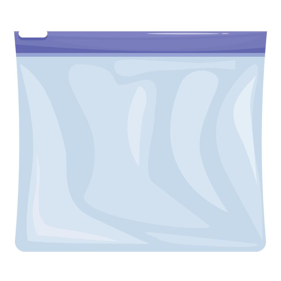 Empty freezer bag storing food and objects safely vector