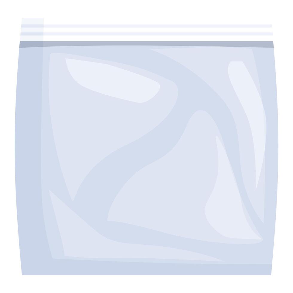 Realistic empty transparent plastic zipper bag with lock vector