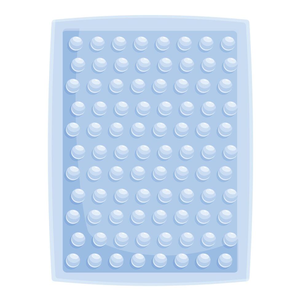 Orthopedic mat with convex surface for acupressure treatment vector