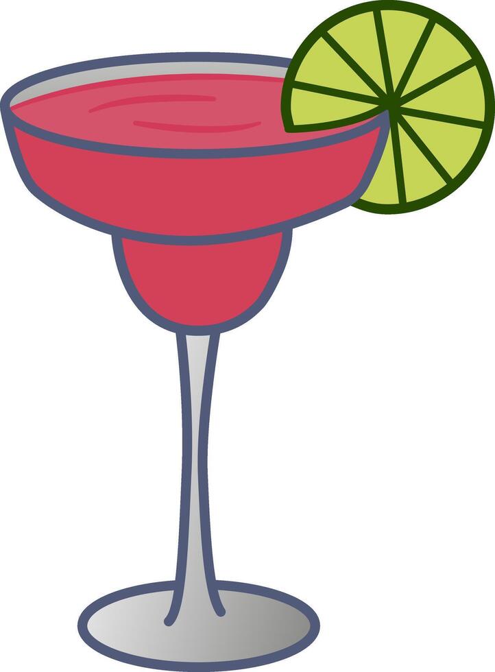 Summer Cocktail. Illustration Tropical Refreshing Party Drink vector