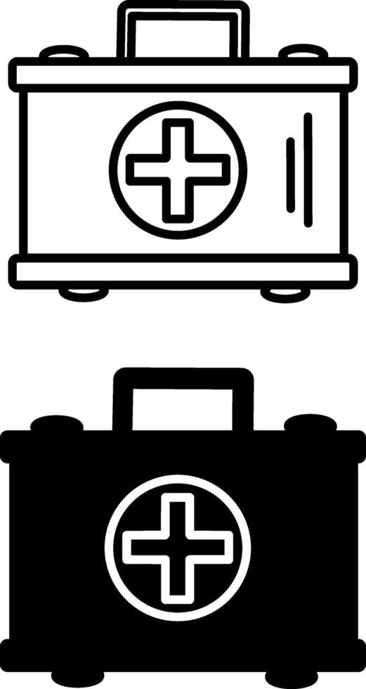 First Aid Kit Icons. Illustration of First Aid Kit for Medicines for Travel vector