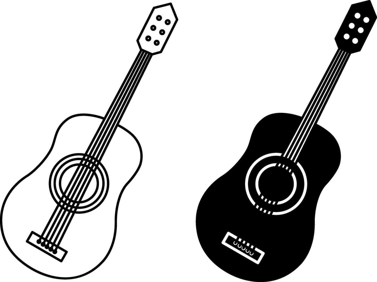 Guitar icons. Illustration Guitar for Hiking vector