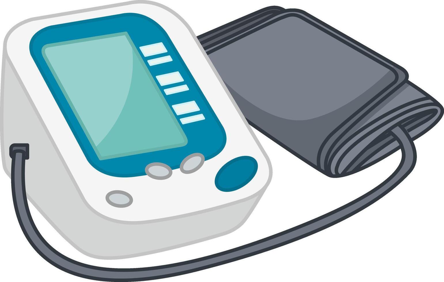 Medical Tonometer for Measuring Blood Pressure. Sphygmomanometer. Medical equipment vector