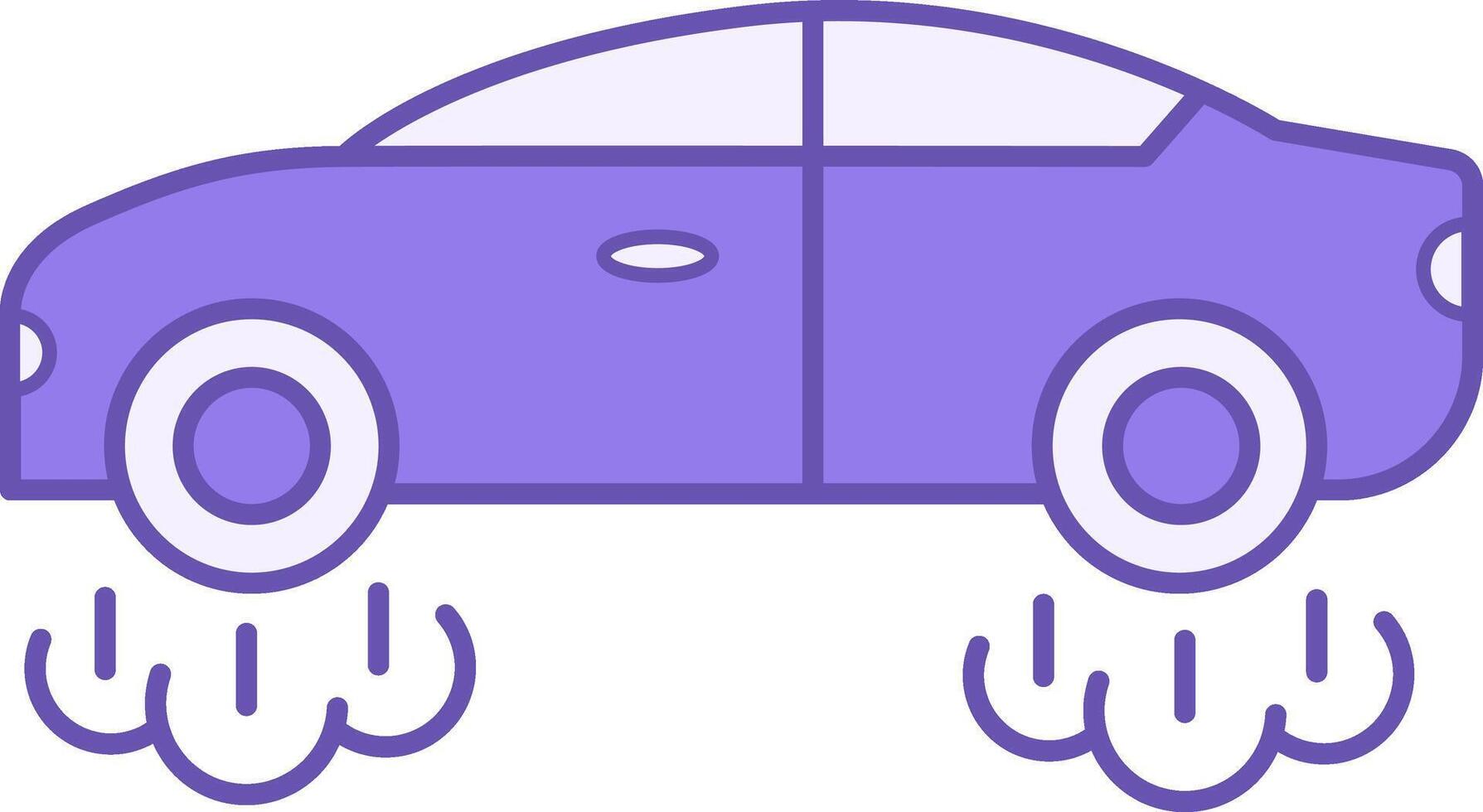 Colored Flying Car Icon. Icon of Vehicle Taking Off. Future Technology Concept vector