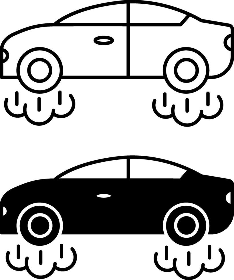 Flying Car Icons. Icon of Vehicle Taking Off. Future Technology Concept vector