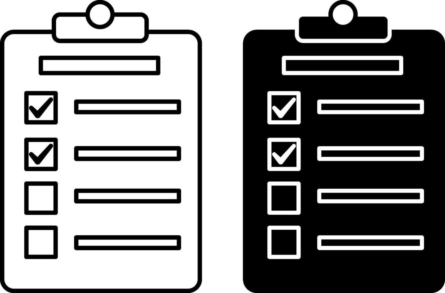 Planning icons. Questionnaire Icon with Task Items. Business and Teamwork Concept vector