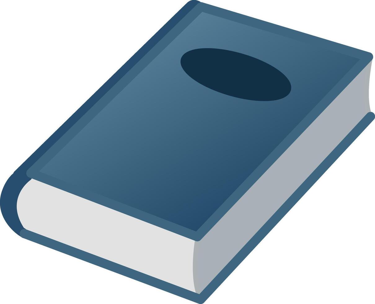 Closed Book for School or Library. Illustration of a School Textbook. Education and Study. Literacy Day. Sign of the Encyclopedia of Wisdom vector