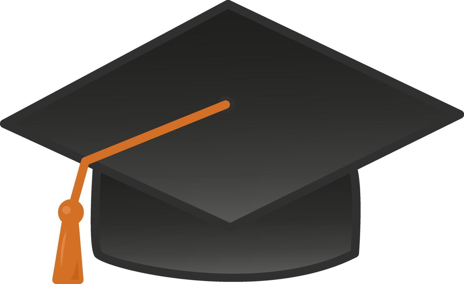 Black Hat Graduate of the University, College, or High School. Element for the design of graduation ceremonies and educational programs vector