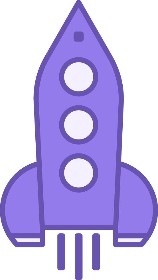Colored Rocket Icon. Icon of Rocket Taking Off. Space Travel. Registration of the Project Launch. Symbol of Creative Idea vector