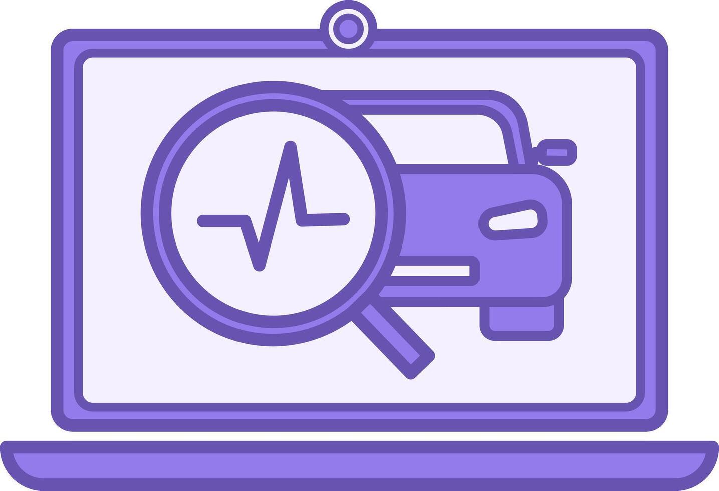 Colored Diagnostic Icon. Icon of Computer Car Diagnostics. Car service concept vector