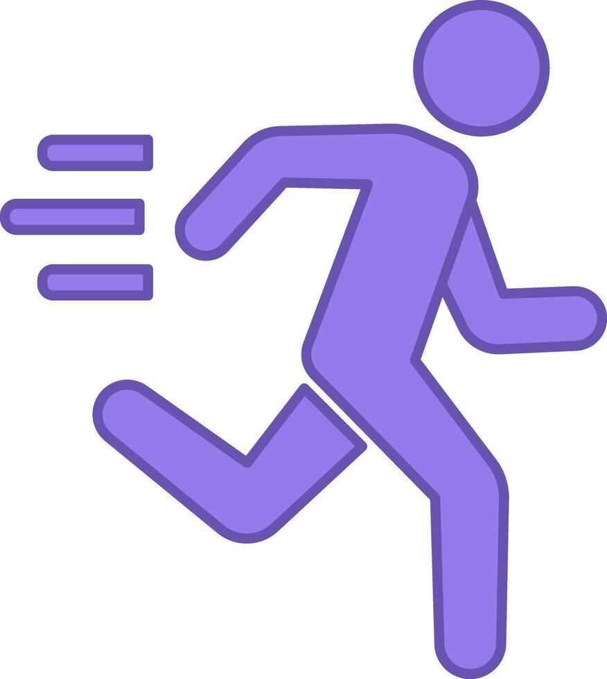 Run Colored Icon. Running Man Icon. Fast Running Man, Rush. Athletics, Marathon, Competitions vector