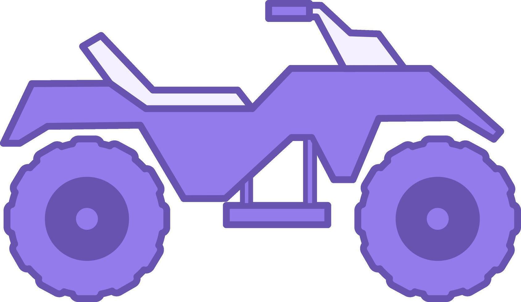 Quad Bike Colored Icon. Off-Road Motorcycle Icon. ATV. Transport Concept vector