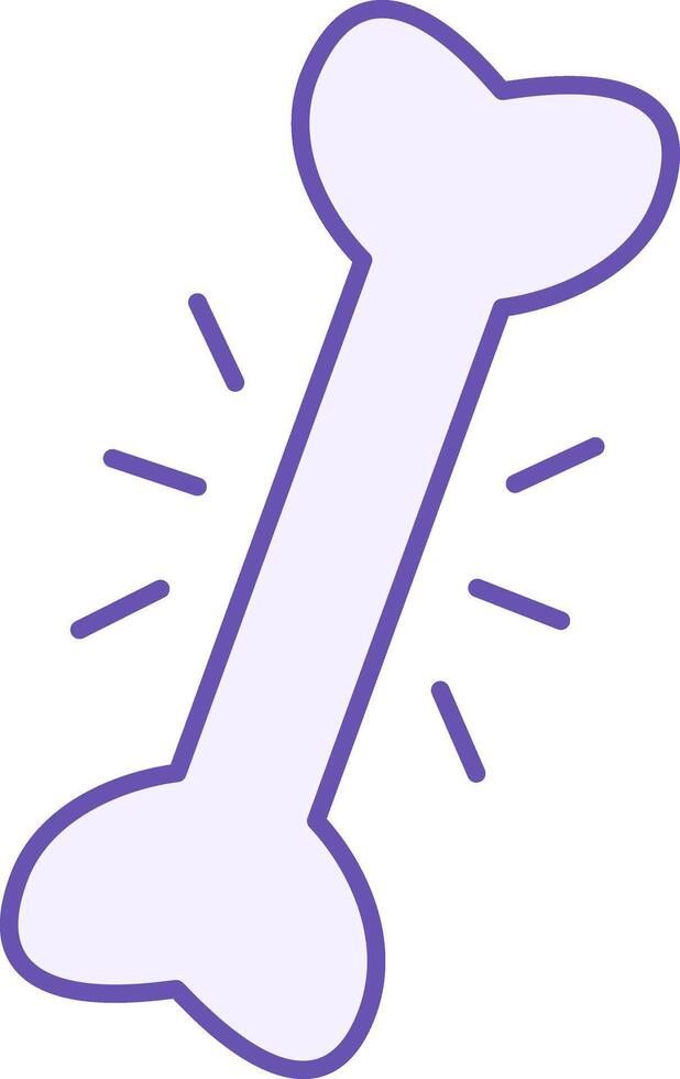 Bone Color Icon. Dog's Favorite Treat. Pet Concept vector