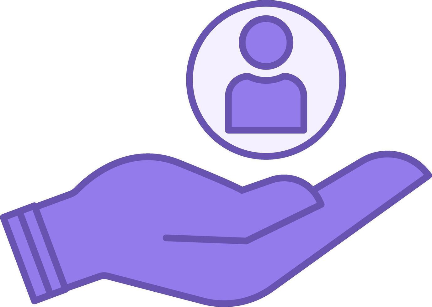 Caring Colored Icon. Customer Service Icon. Patient Assistance and Service Support vector