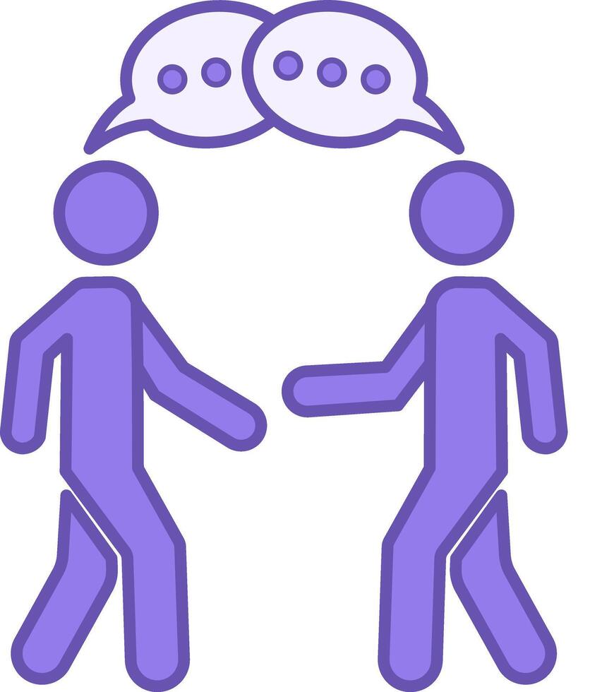 Colored Speaking Icon. Icon of Dialogue, Contact. Conversational Exchange Between Two People vector