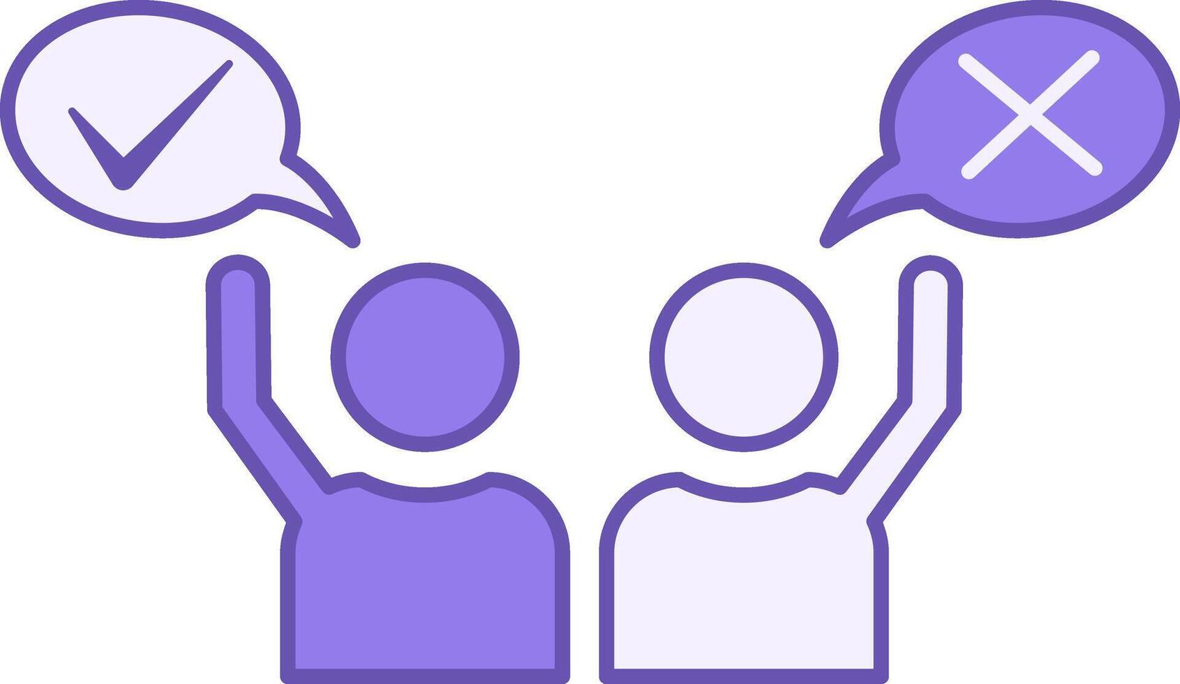 Colored Vote Icon. Icon of People Making Their Choices. Voting Concept in Elections vector