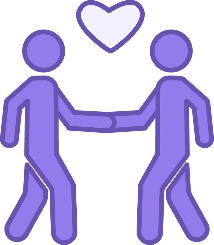 Relationship Color Icon. Icon of Friendship or Love Relationship vector