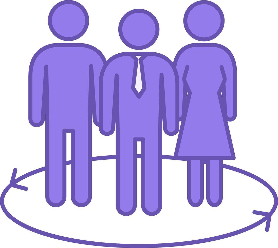 Human Resources Colored Icon. Icon. Target Market and Audience, Focus Group, Public Relations. Management Concept vector