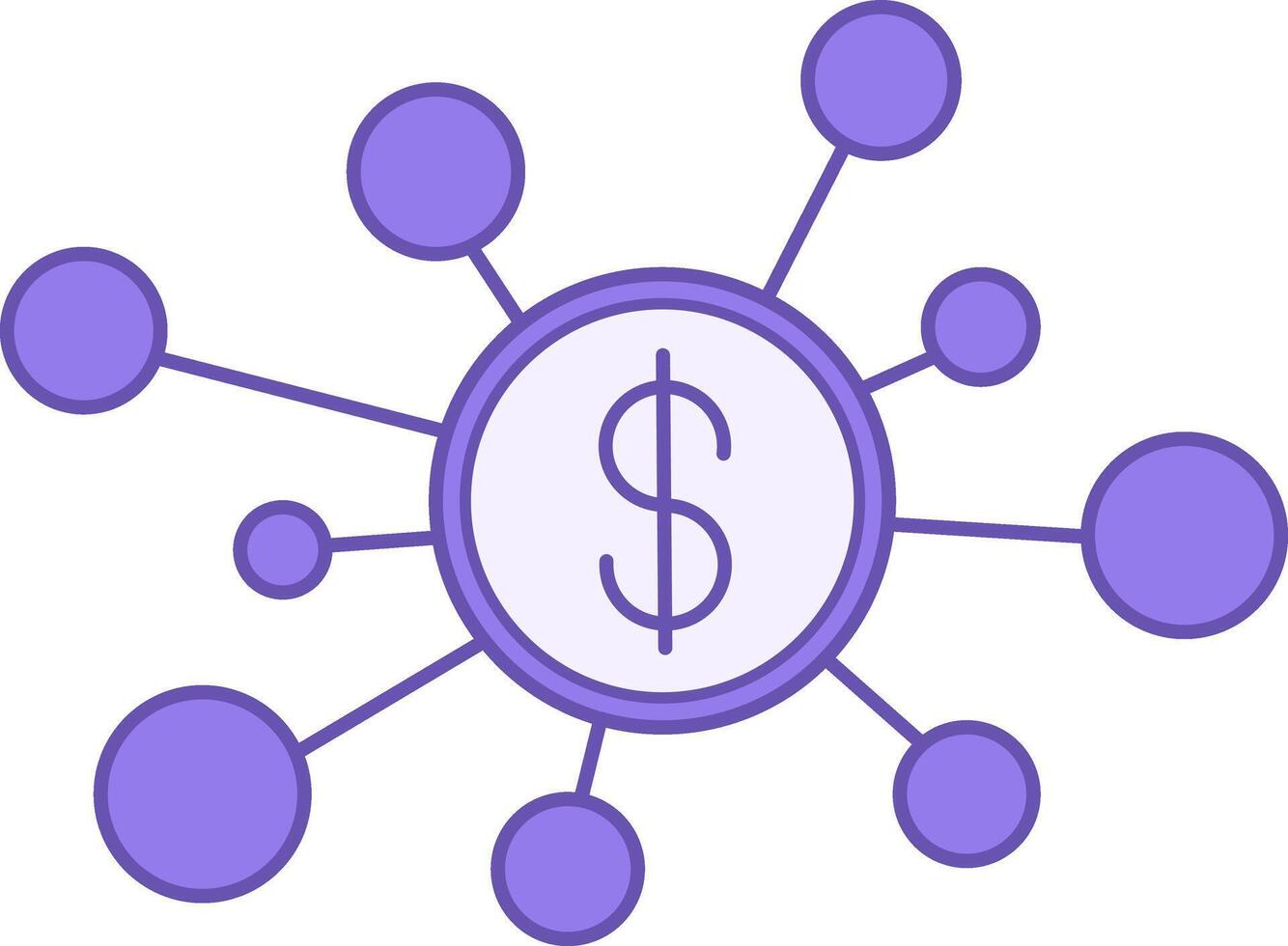 Colored Asset Icon. Asset Management Icon. Investments. Accounting Concept vector